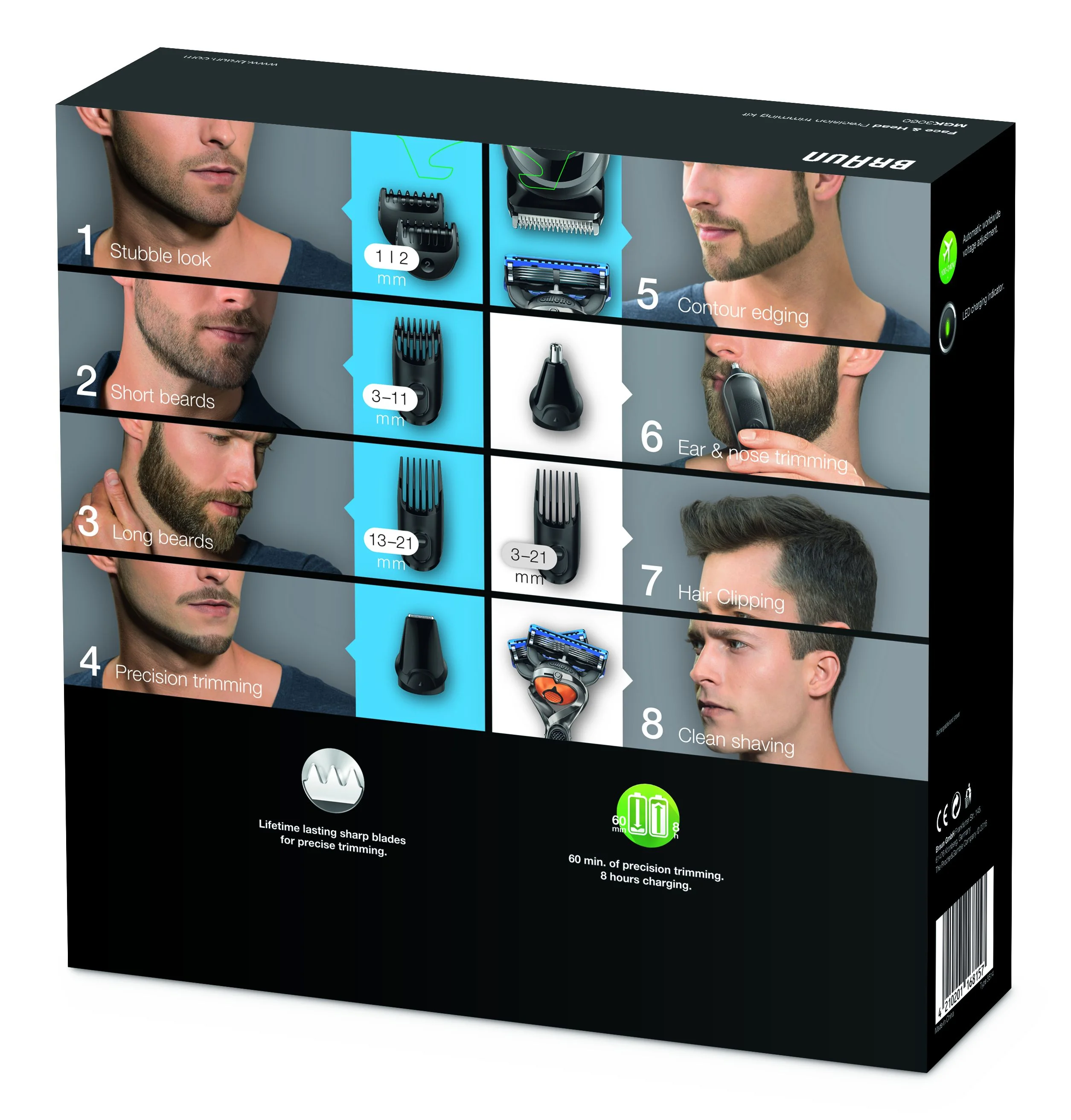 Braun MGK3060 multifunkční zastřihovač + Gillette Flexball