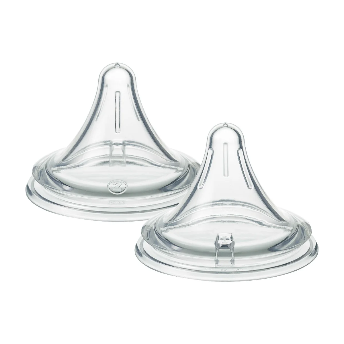 Tommee Tippee Natural Start Anti-Colic Trojúhelníková savička na lahev střední průtok 3m+ 2 ks