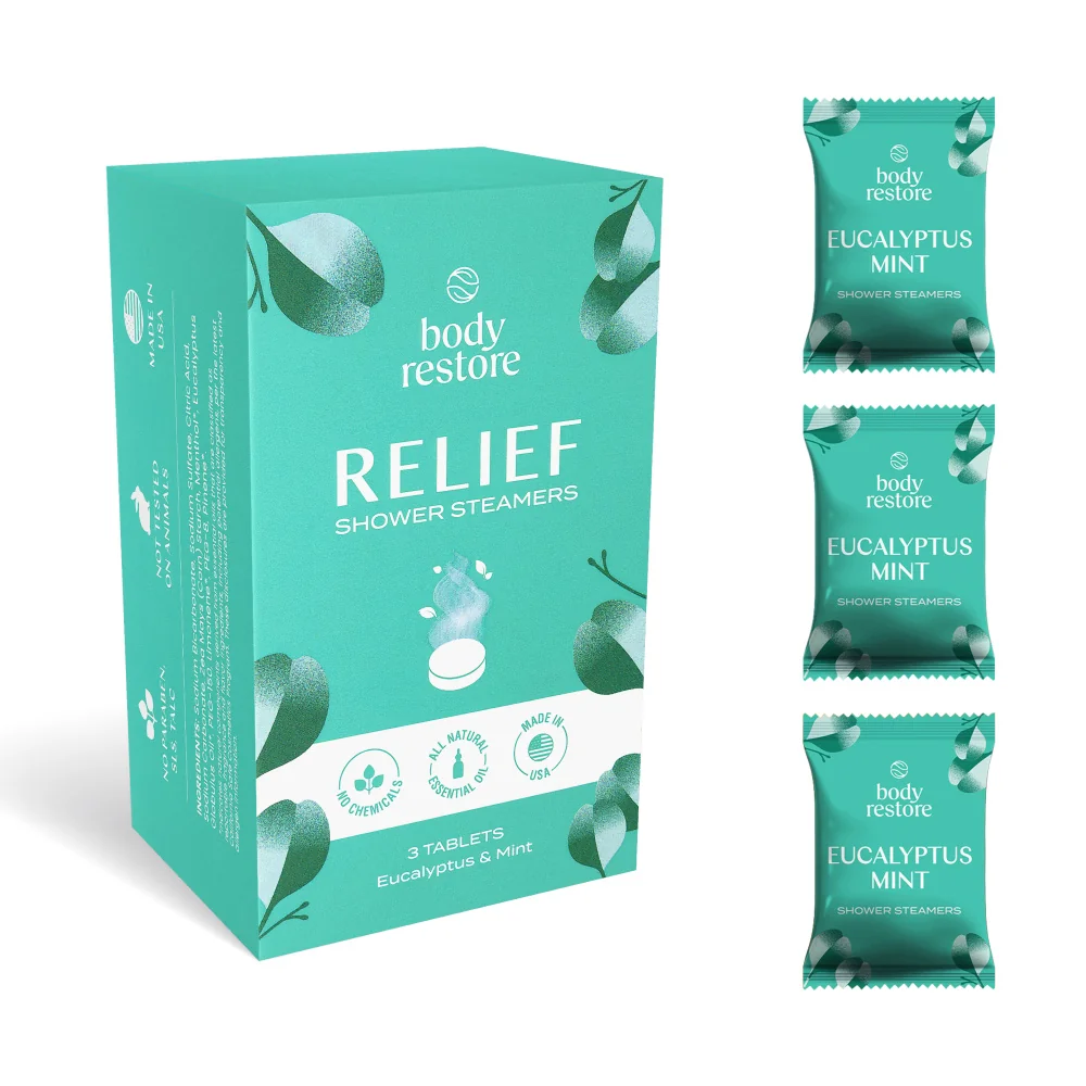 Body Restore Aromatické tablety do sprchy eukalyptus a máta 3 ks