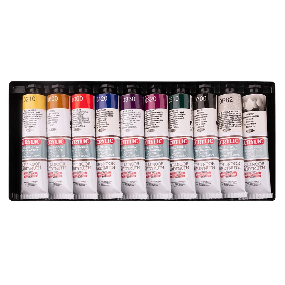 KOH-I-NOOR 1627/10 - souprava akrylových barev 10 × 40 ml