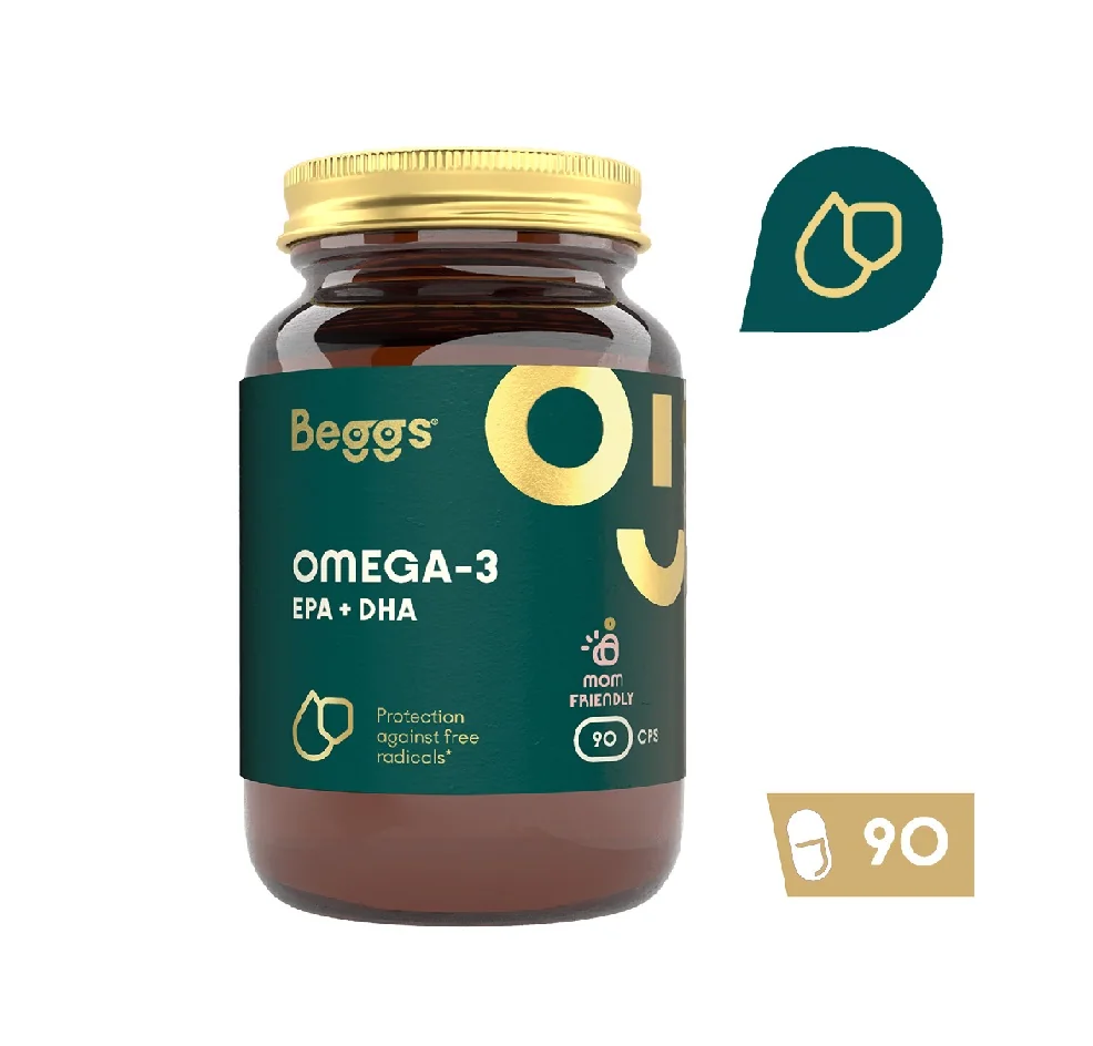 Beggs Omega-3 EPA+DHA 90 kapslí