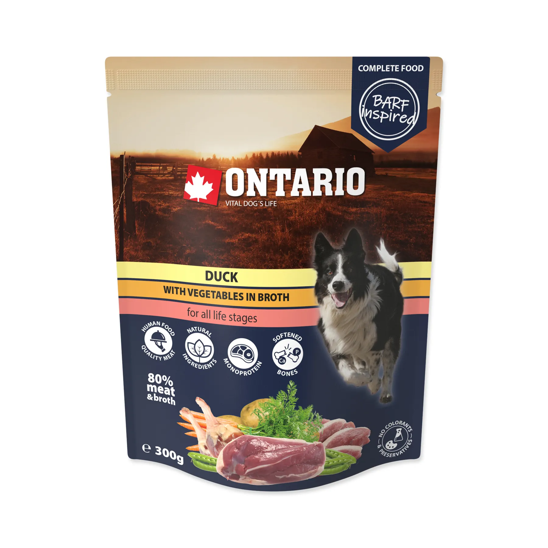 Ontario Kachní se zeleninou ve vývaru kapsička 300 g