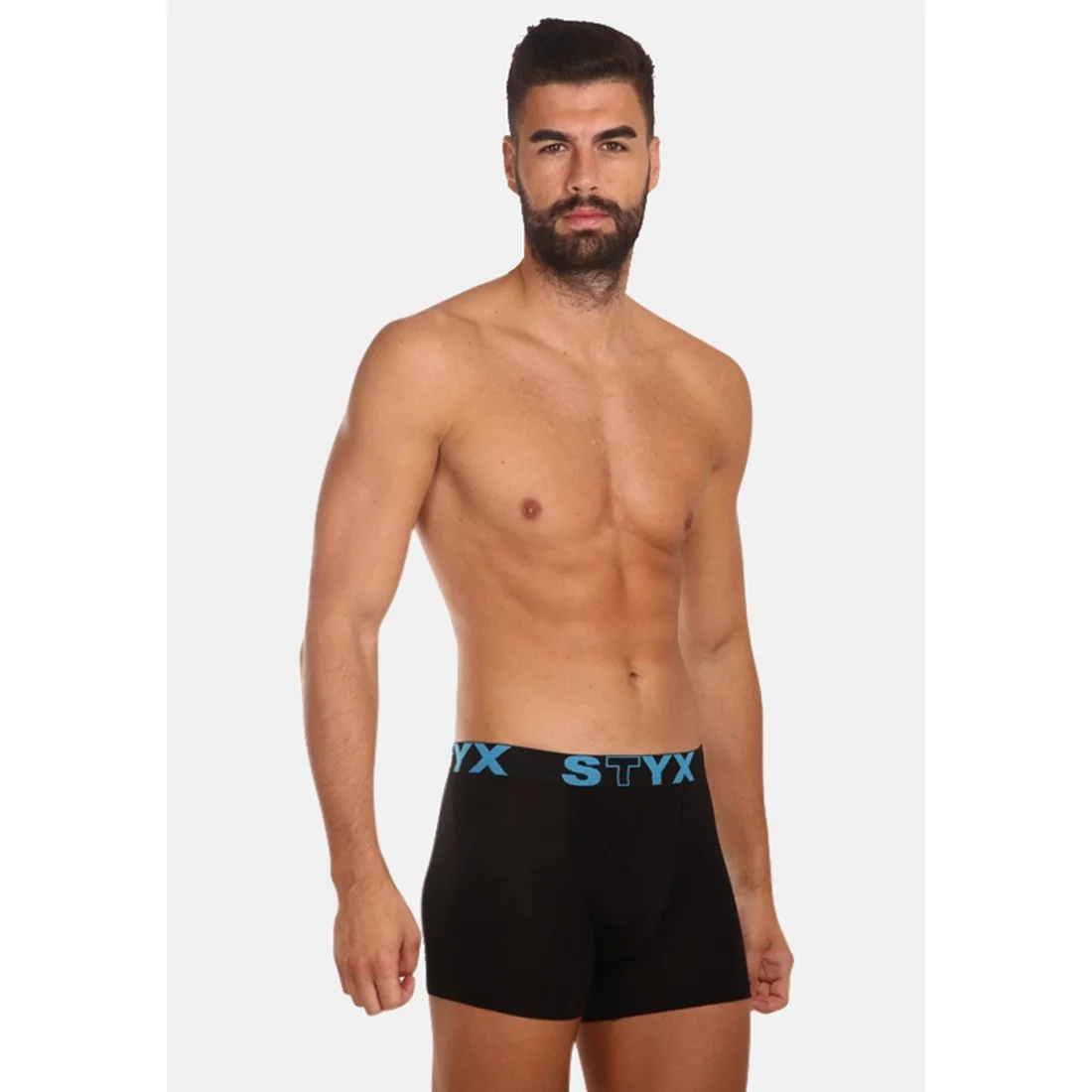 Styx Pánské boxerky long sportovní guma černé (U961) L