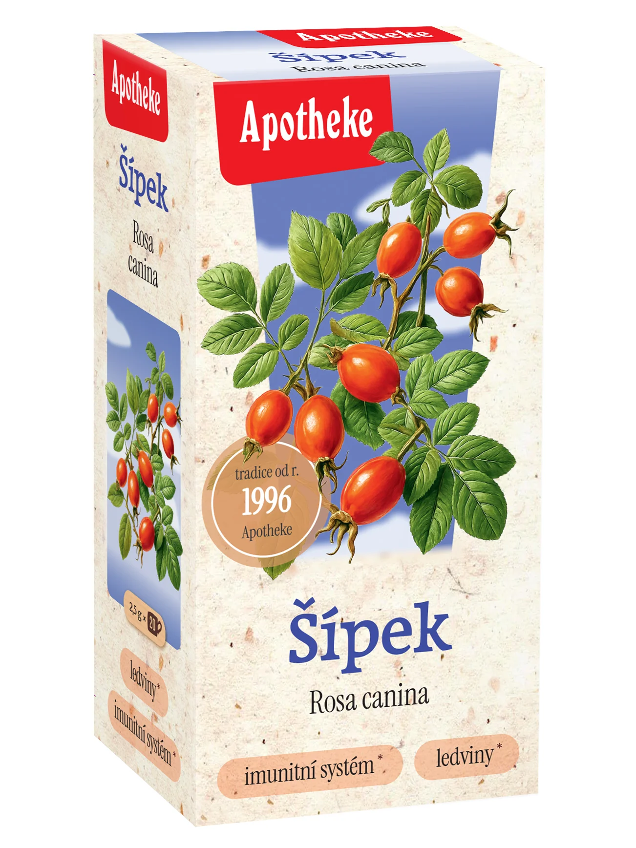 Apotheke Šípkový čaj nálevové sáčky 20x2,5 g