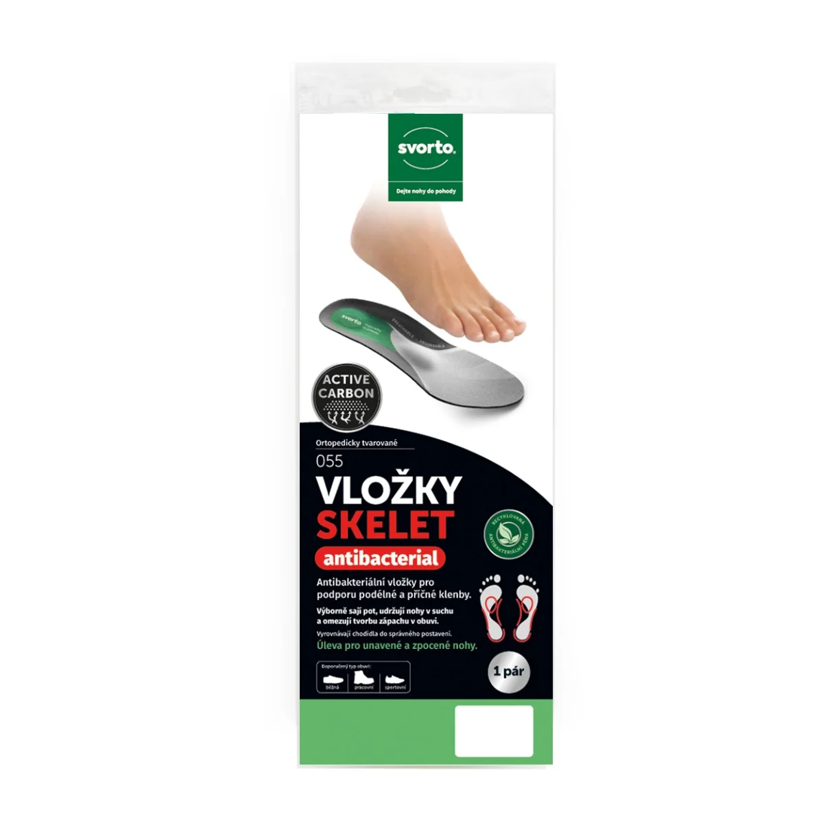 Svorto 055 Vložky skelet antibacterial vel. 41 1 pár