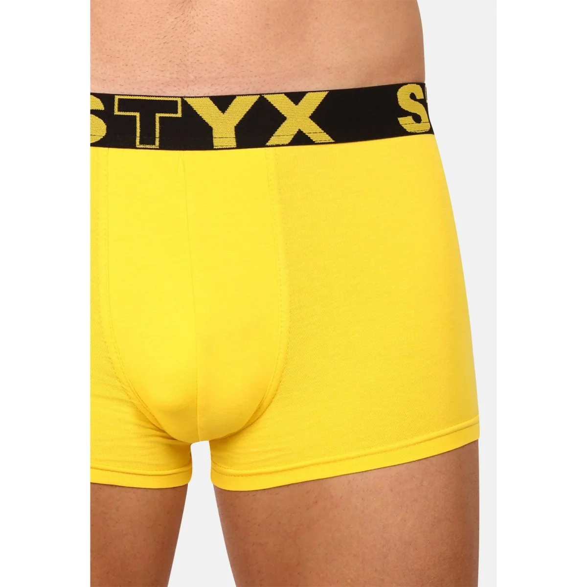 Styx Pánské boxerky sportovní guma žluté (G1068) XXL