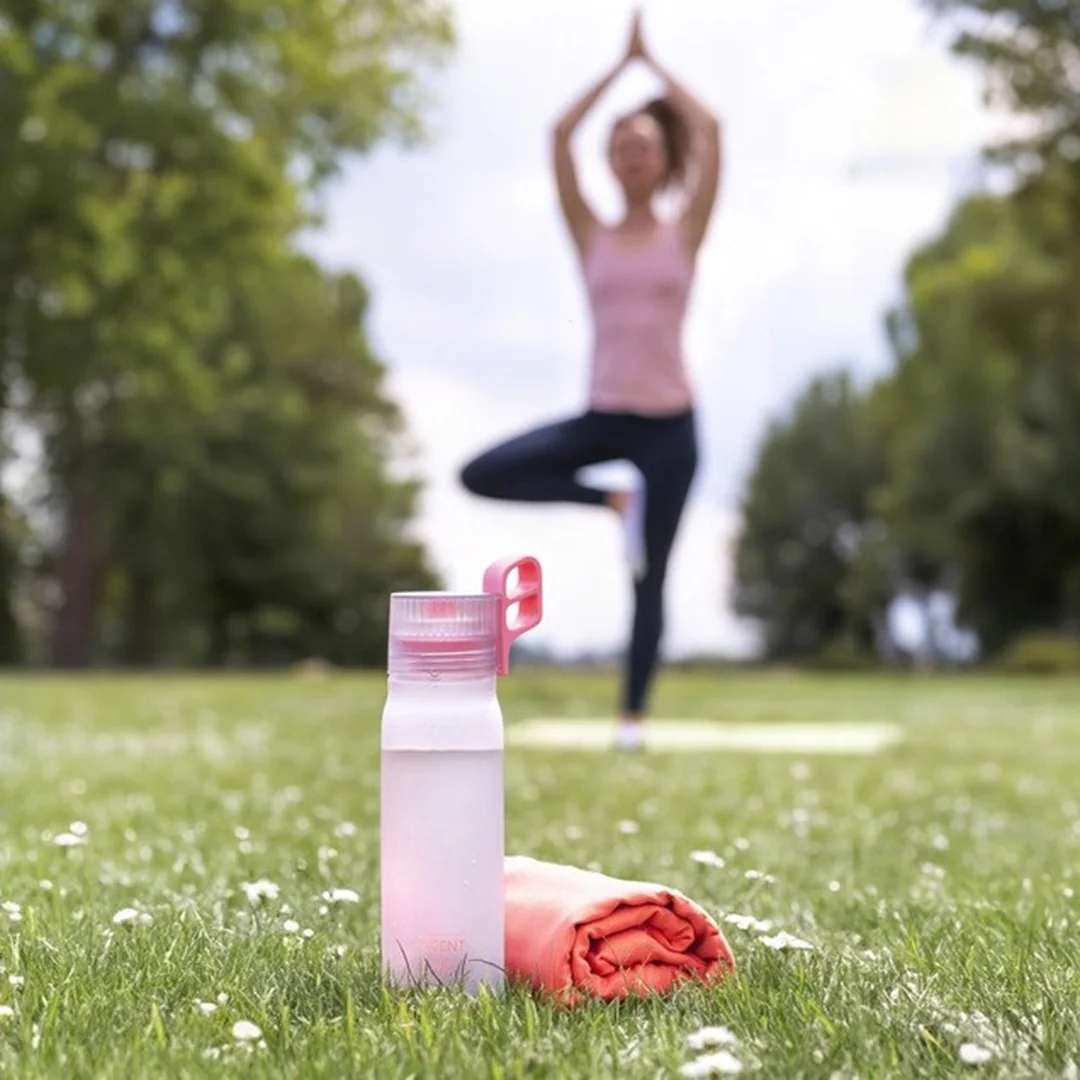 SCENT AIR HYDRATION Láhev Falco 650 ml růžová Sportovní láhev s brčkem