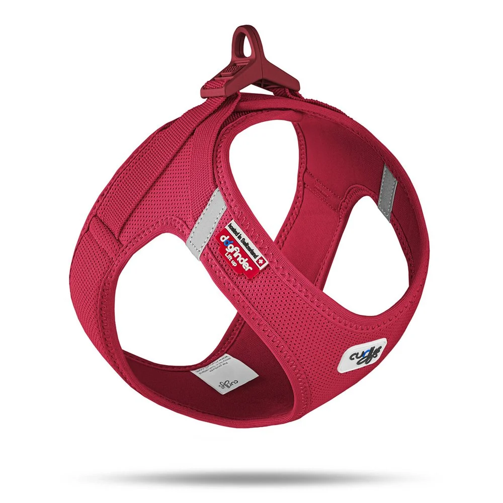 Curli Postroj pro psy se sponou Air-Mesh Red L, 8-13 kg