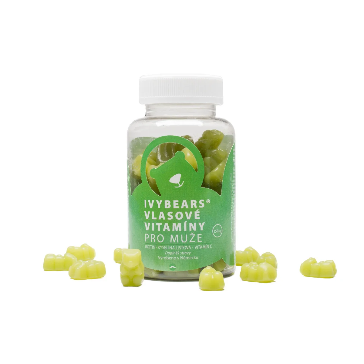 IvyBears Vlasové vitamíny pro muže želé medvědi 60 ks