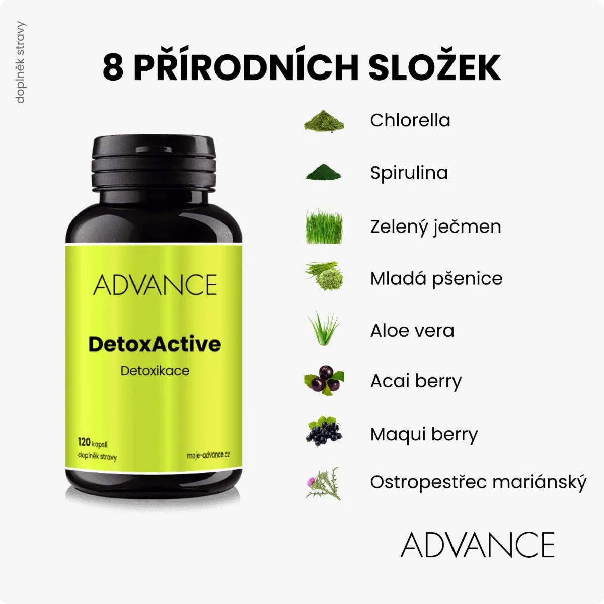 ADVANCE DetoxActive detoxikace 120 kapslí
