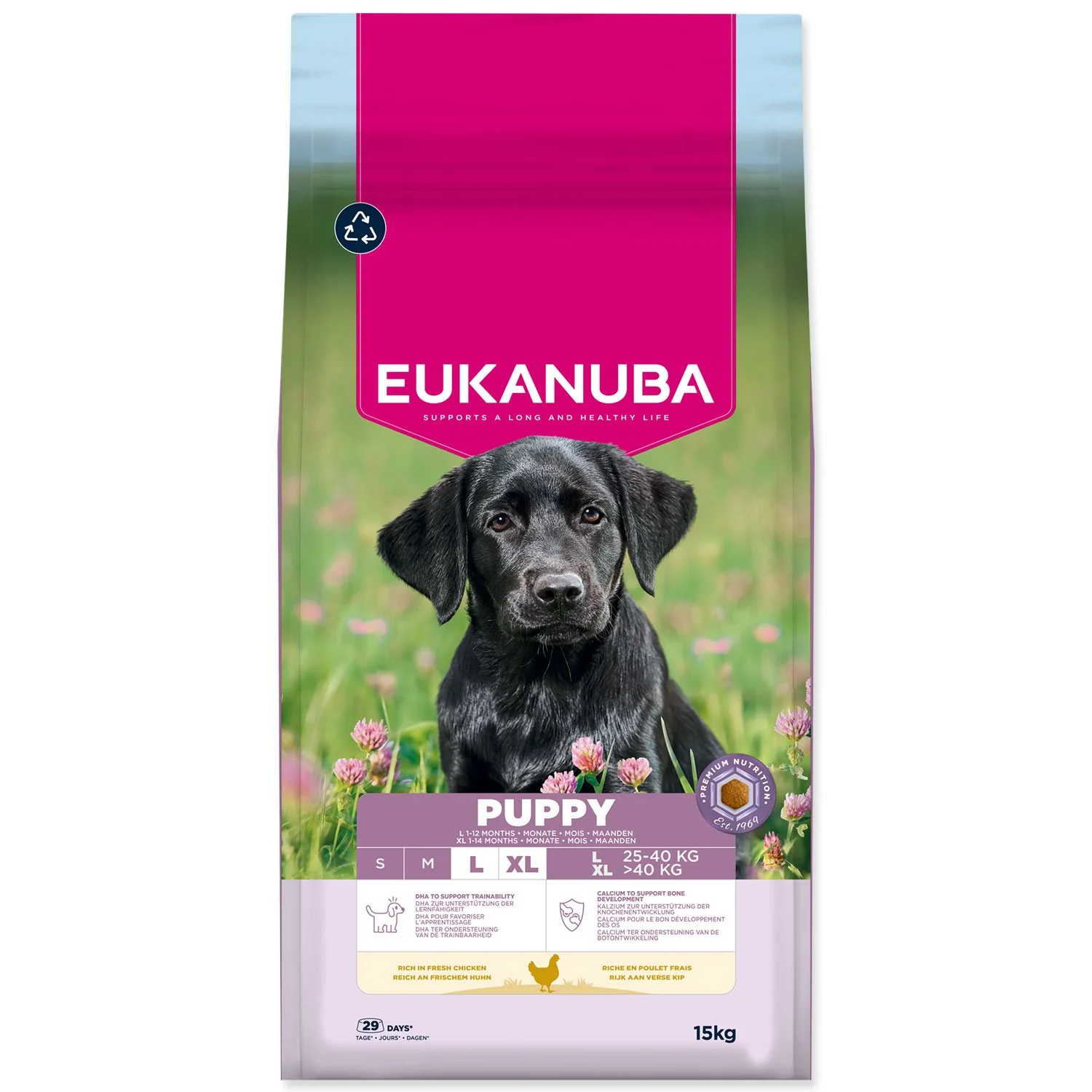 Eukanuba Krmivo Puppy Large rich in fresh chicken 15kg
