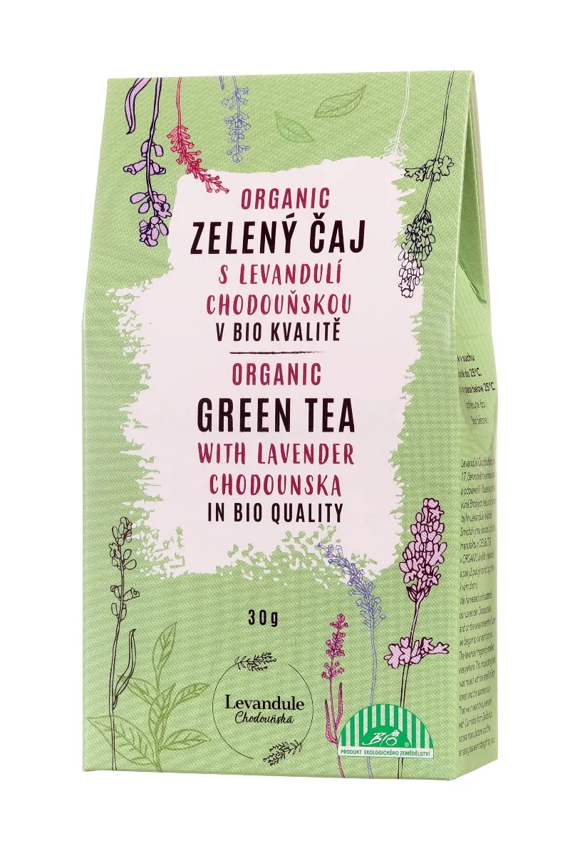 BIO Levandule Chodouňská Zelený sypaný čaj s levandulí 30 g