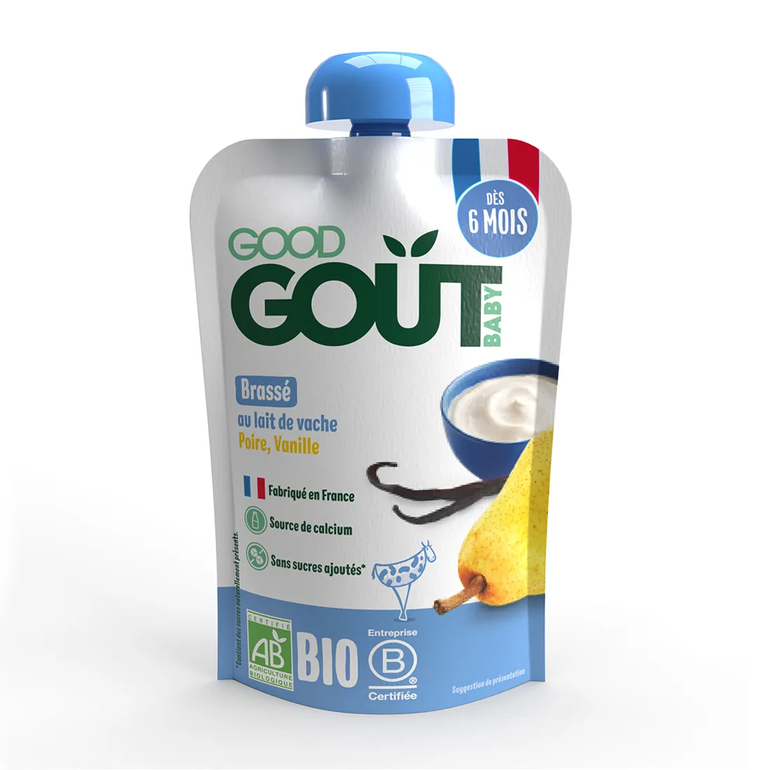 Good Gout BIO Vanilkový jogurt s hruškou 6m+ kapsička 90 g