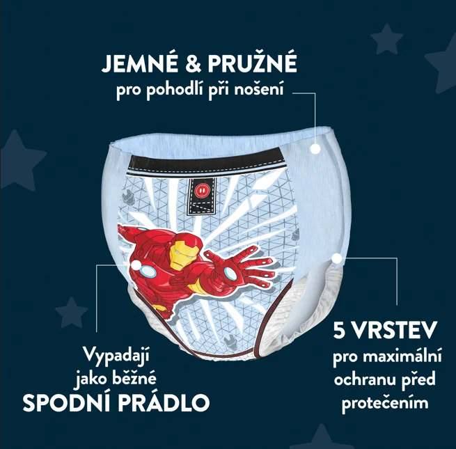 HUGGIES DryNites Natahovací kalhotky pro chlapce 4–7 let 17–30 kg 26 ks