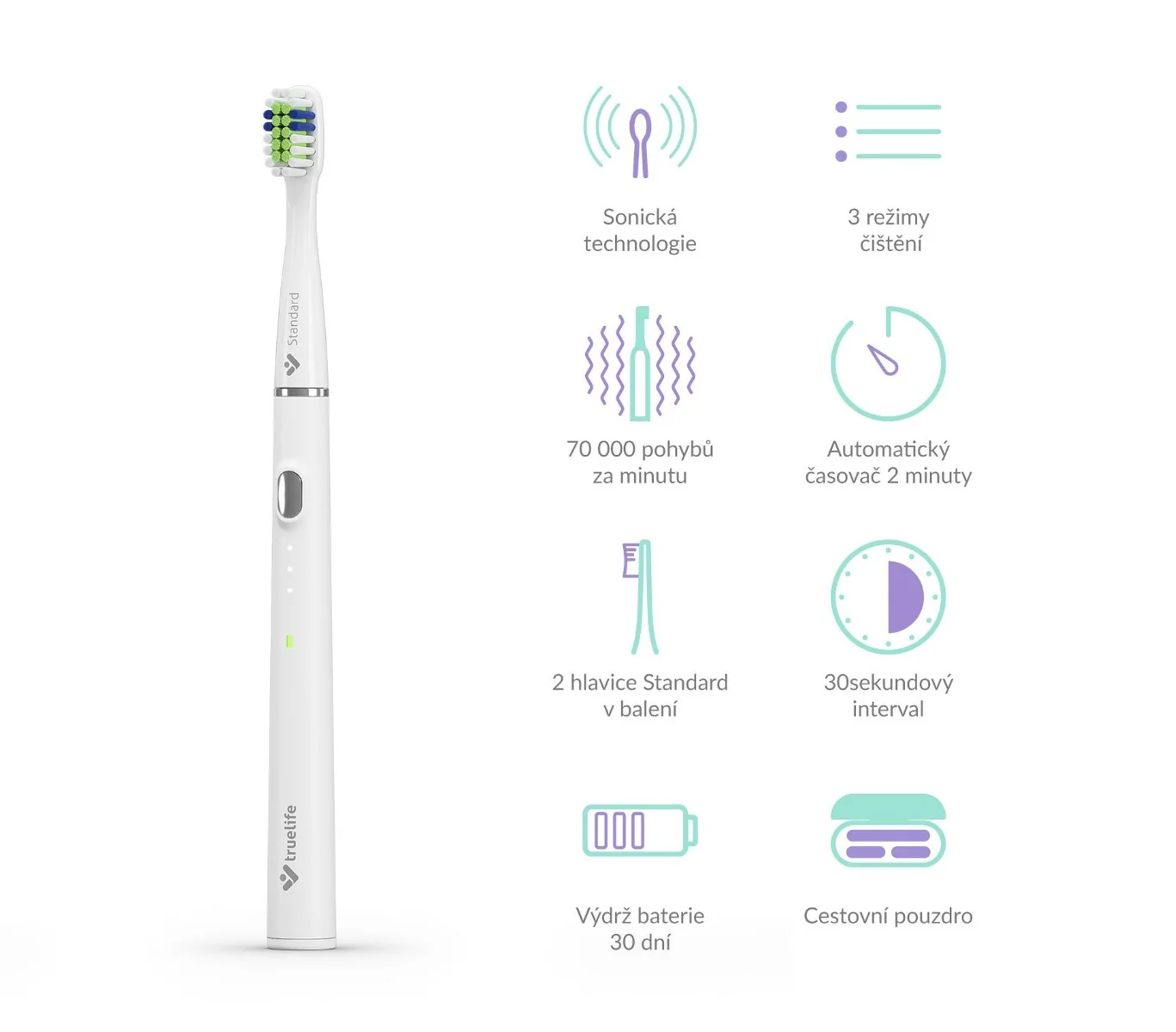 Truelife SonicBrush Slim20 sonický kartáček white