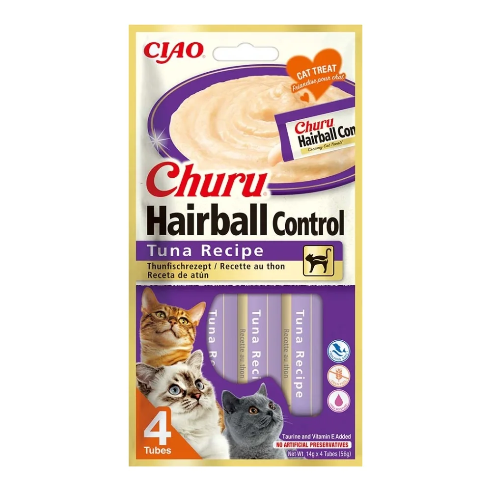 Ciao Churu cat snack Hairball tuňák 4x14 g