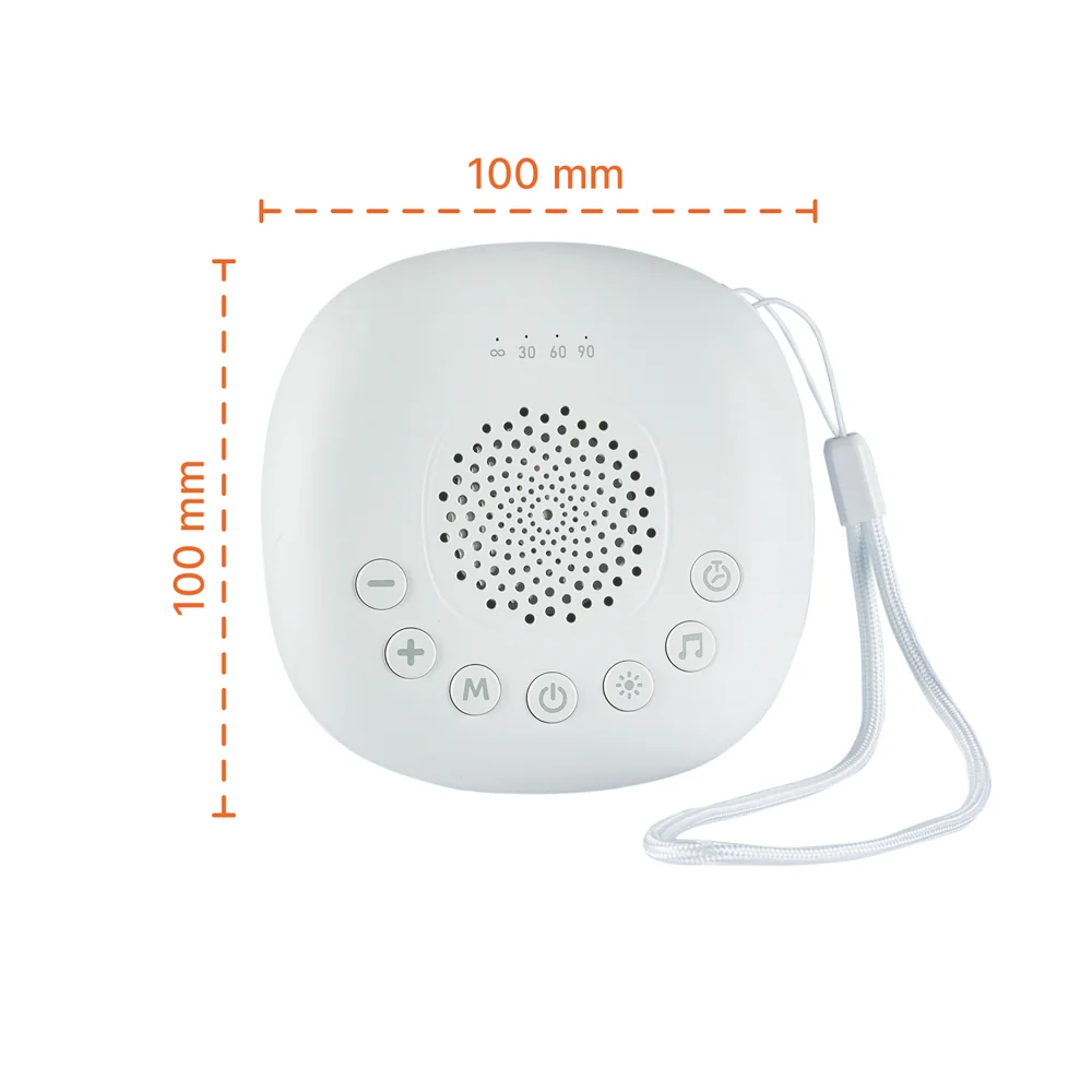 Zopa Přenosný usínací modul Premium s LED světlem, bílým šumem a zvuky, White