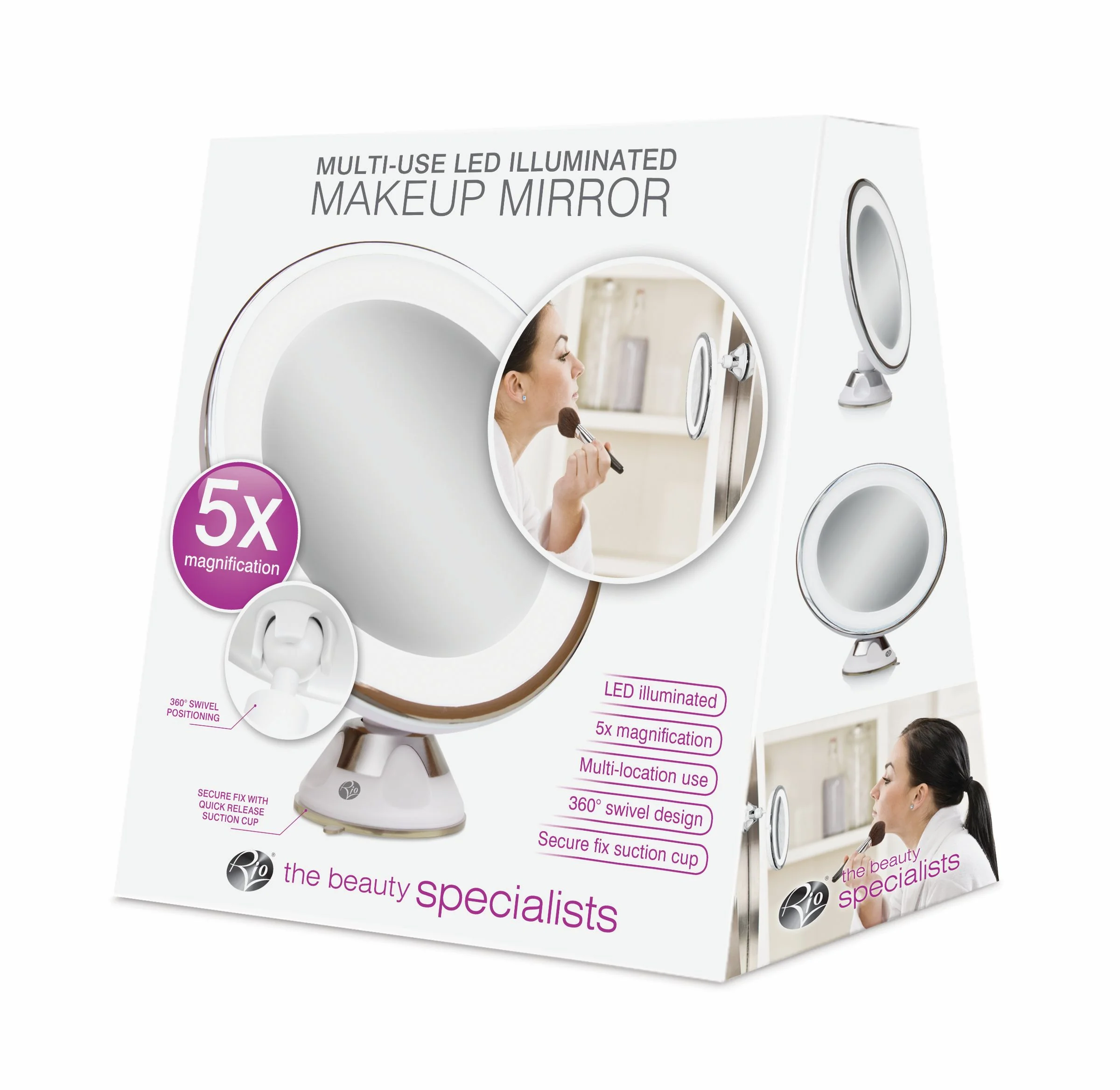 Rio RIO MULTI-USE LED MAKEUP MIRROR Zvětšovací zrcátko