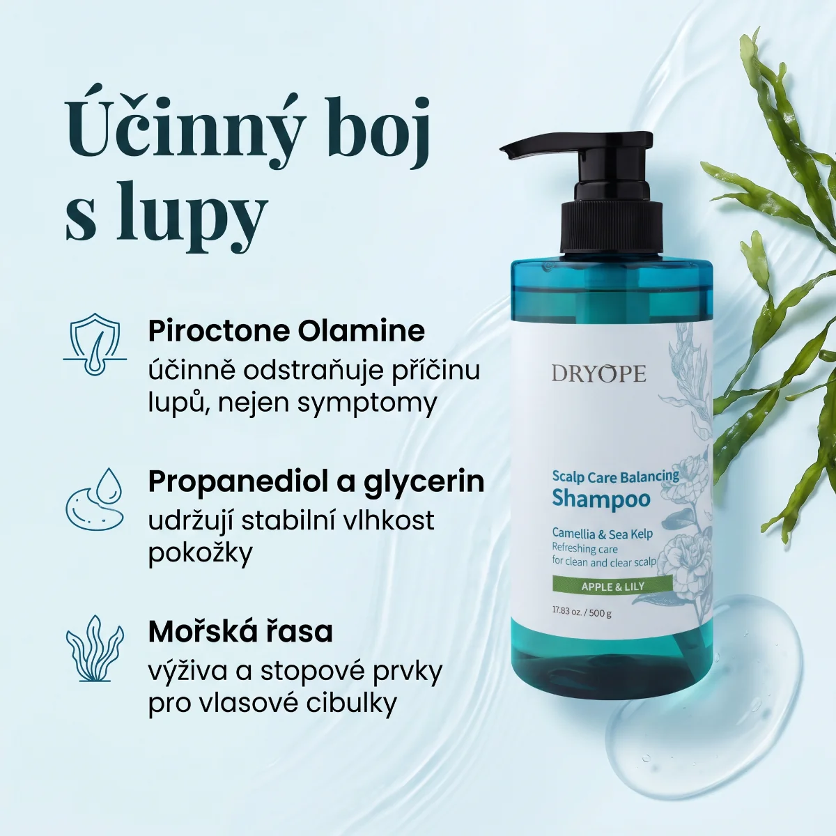 DRYOPE Apple&Lily šampon proti lupům 500 ml