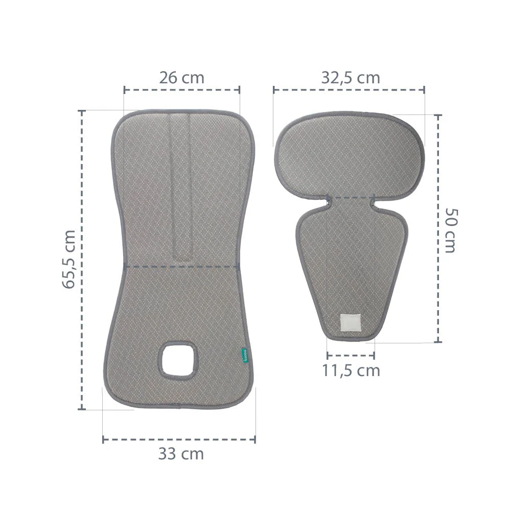 Zopa Prodyšná podložka do autosedačky Breeze sk. 2/3, Ice Grey 5
