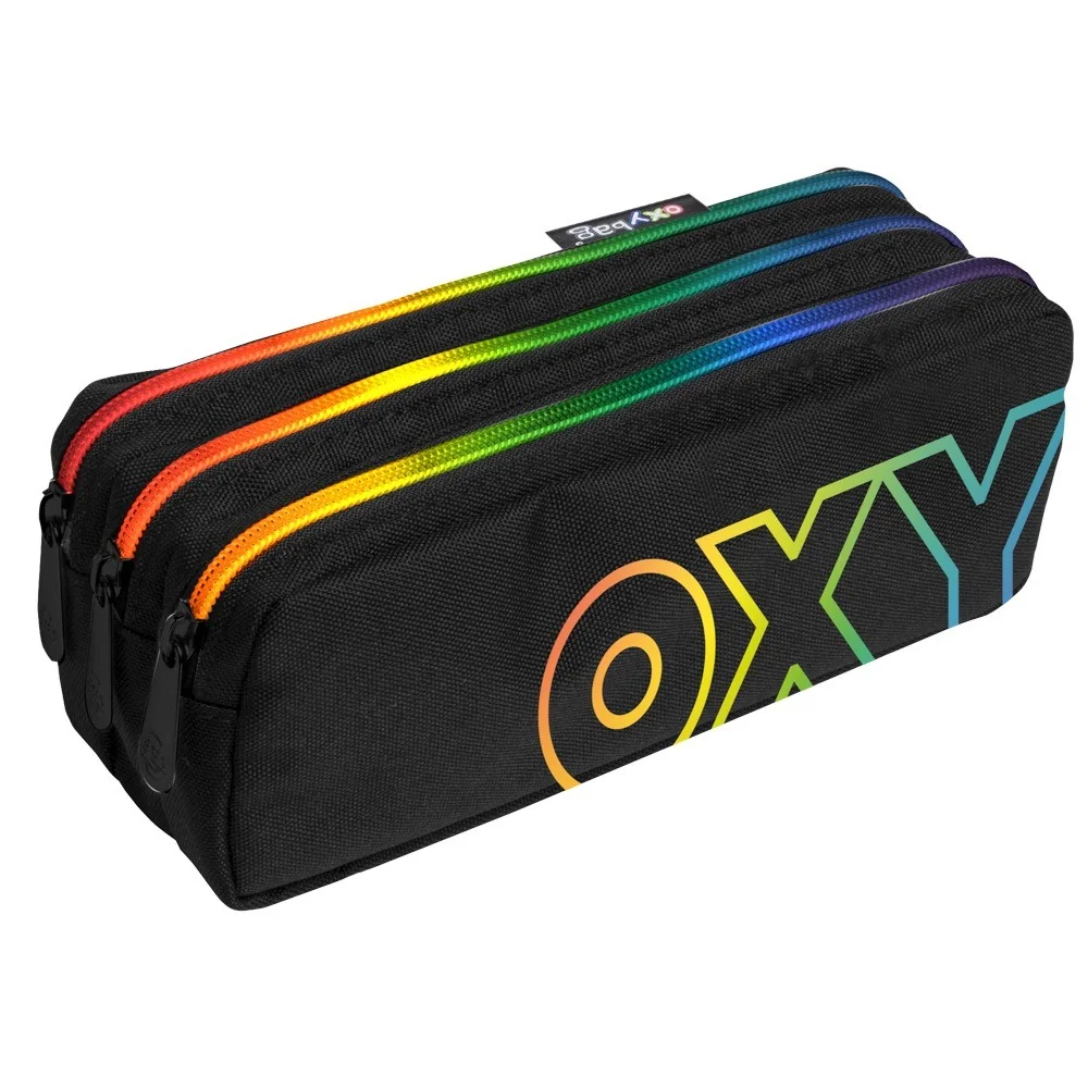 Oxybag Penál etue Rainbow, tři zipy