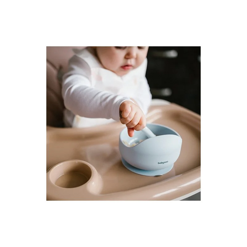 Babyono Silikonová miska s přísavkou - modrá