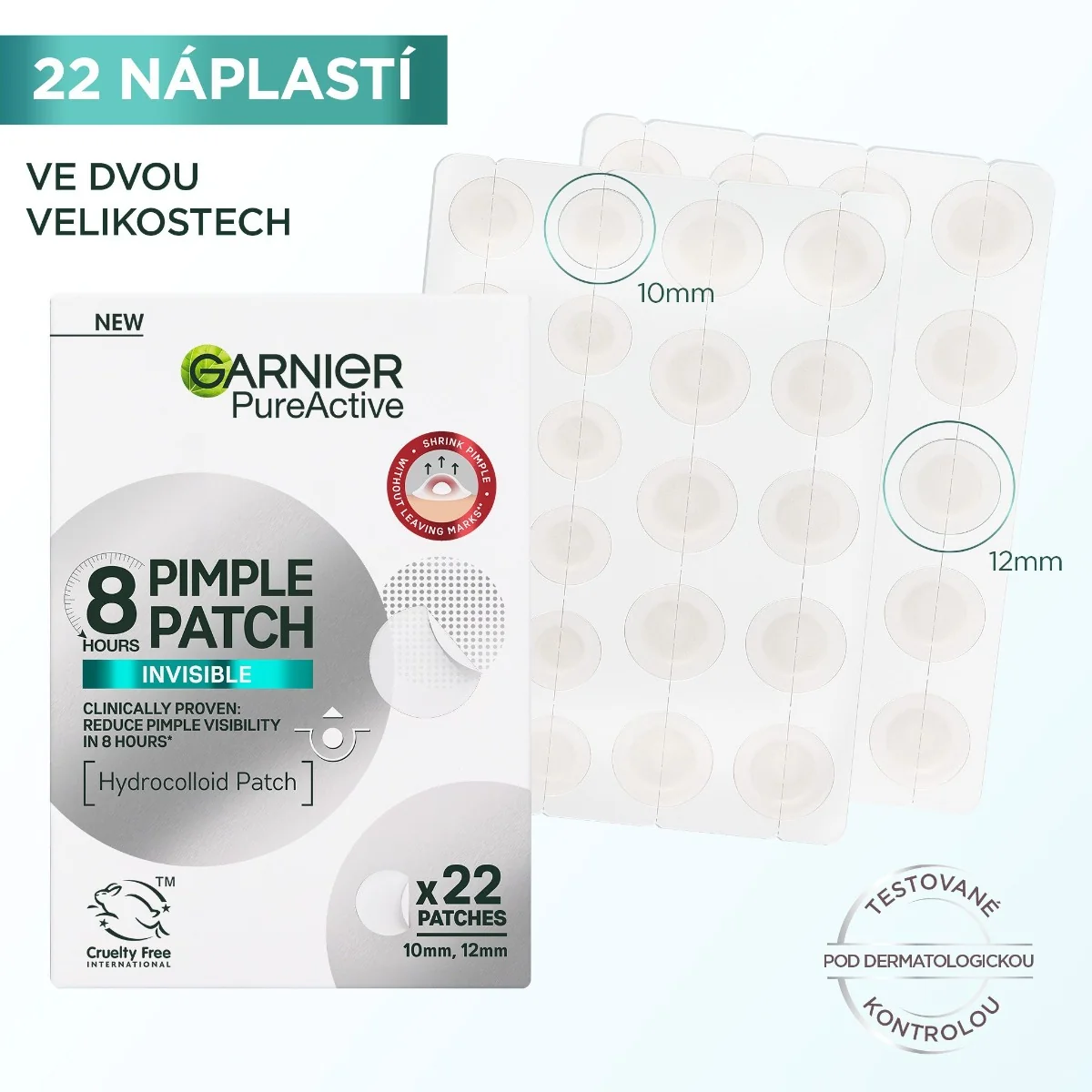 Garnier Pure Active hydrokoloidní náplasti na nedokonalosti 22 ks