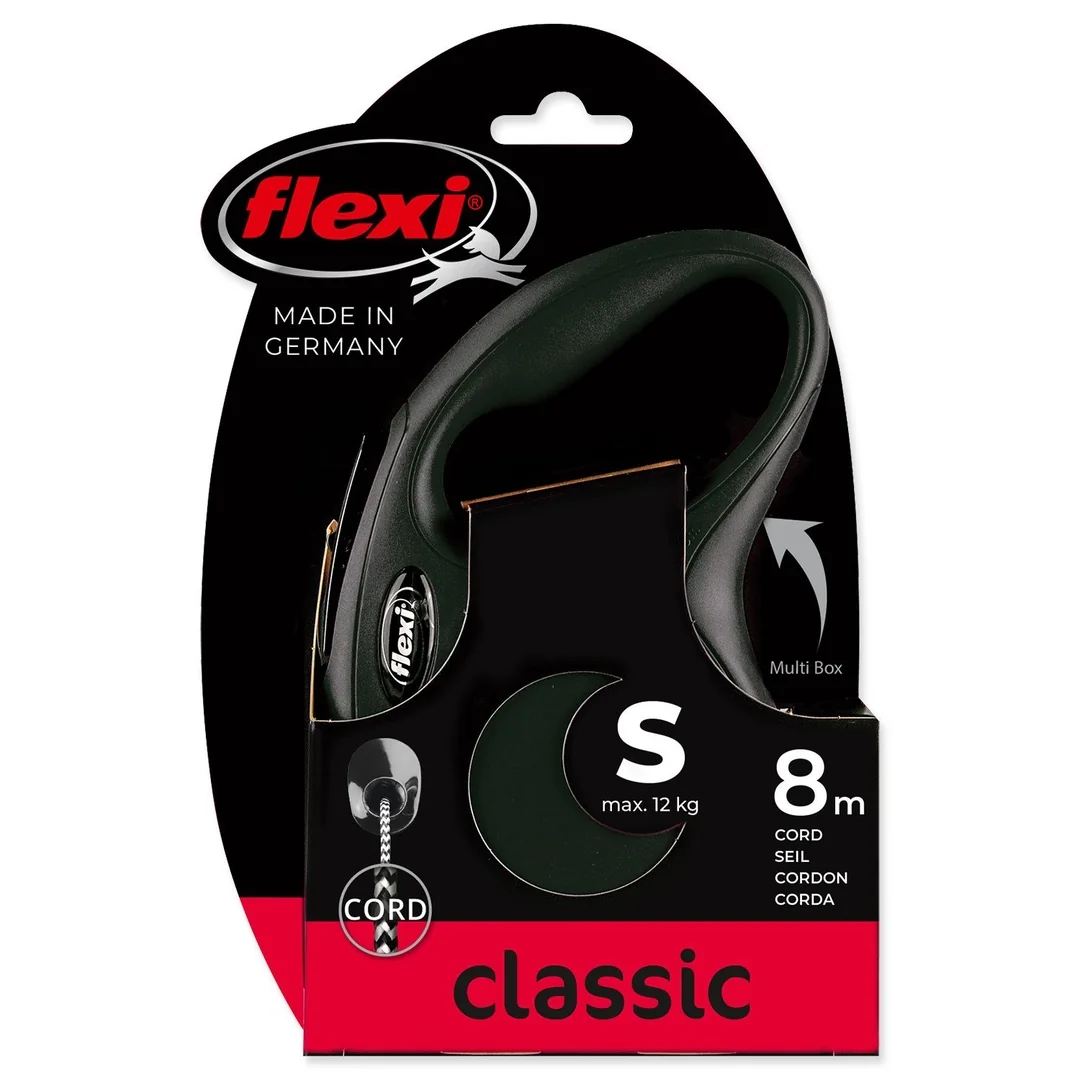 Flexi Vodítko Classic New lanko S černé 8m