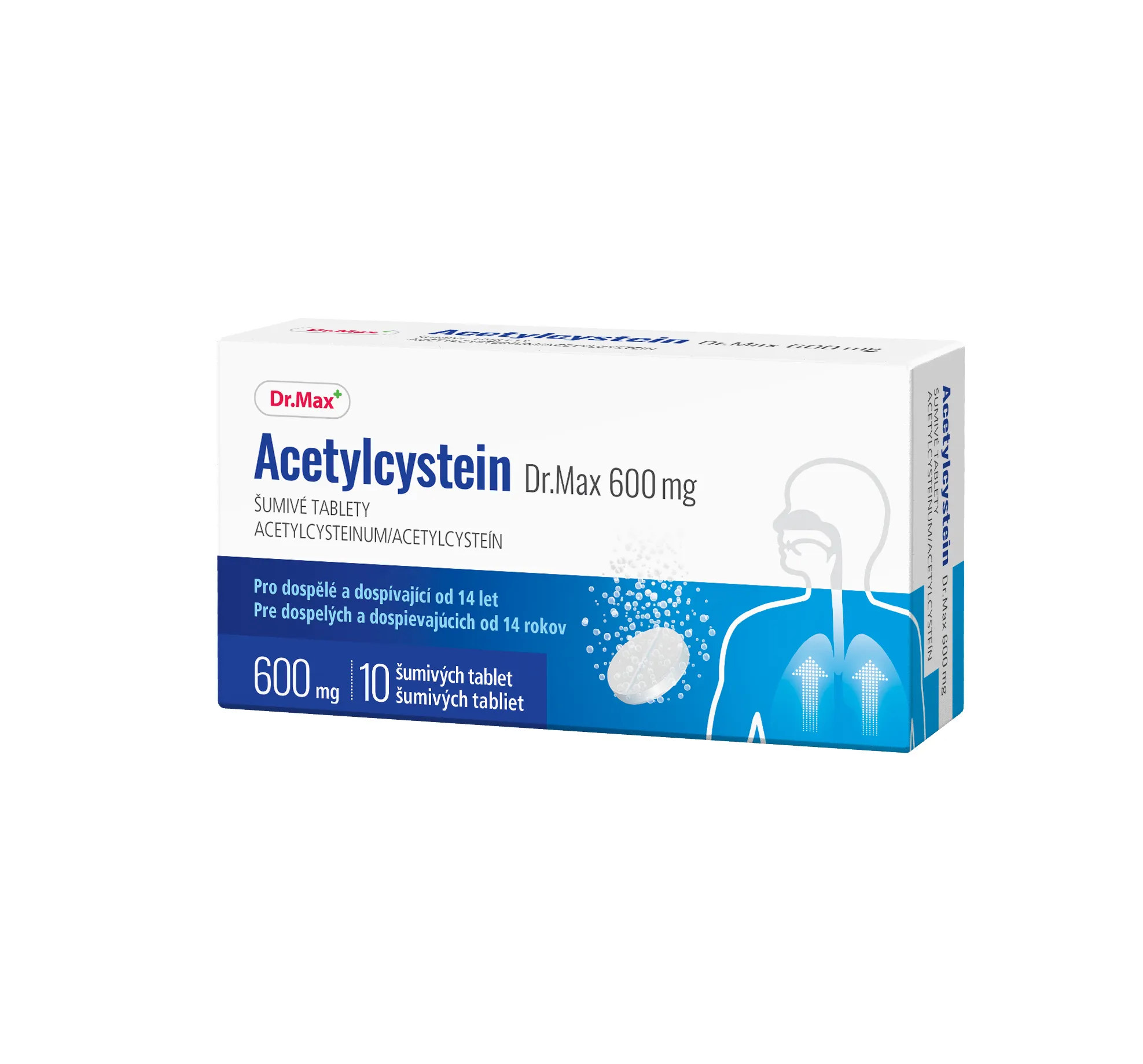 Dr. Max Acetylcystein 600 mg 10 šumivých tablet