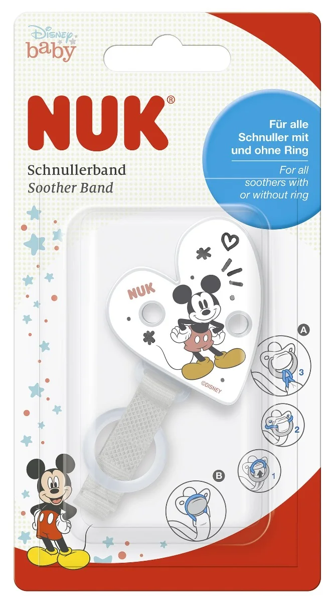 NUK Stužka na dudlík Disney Mickey 1 ks