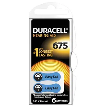 Duracell DA675 Easy Tab baterie do naslouchadel 6 ks