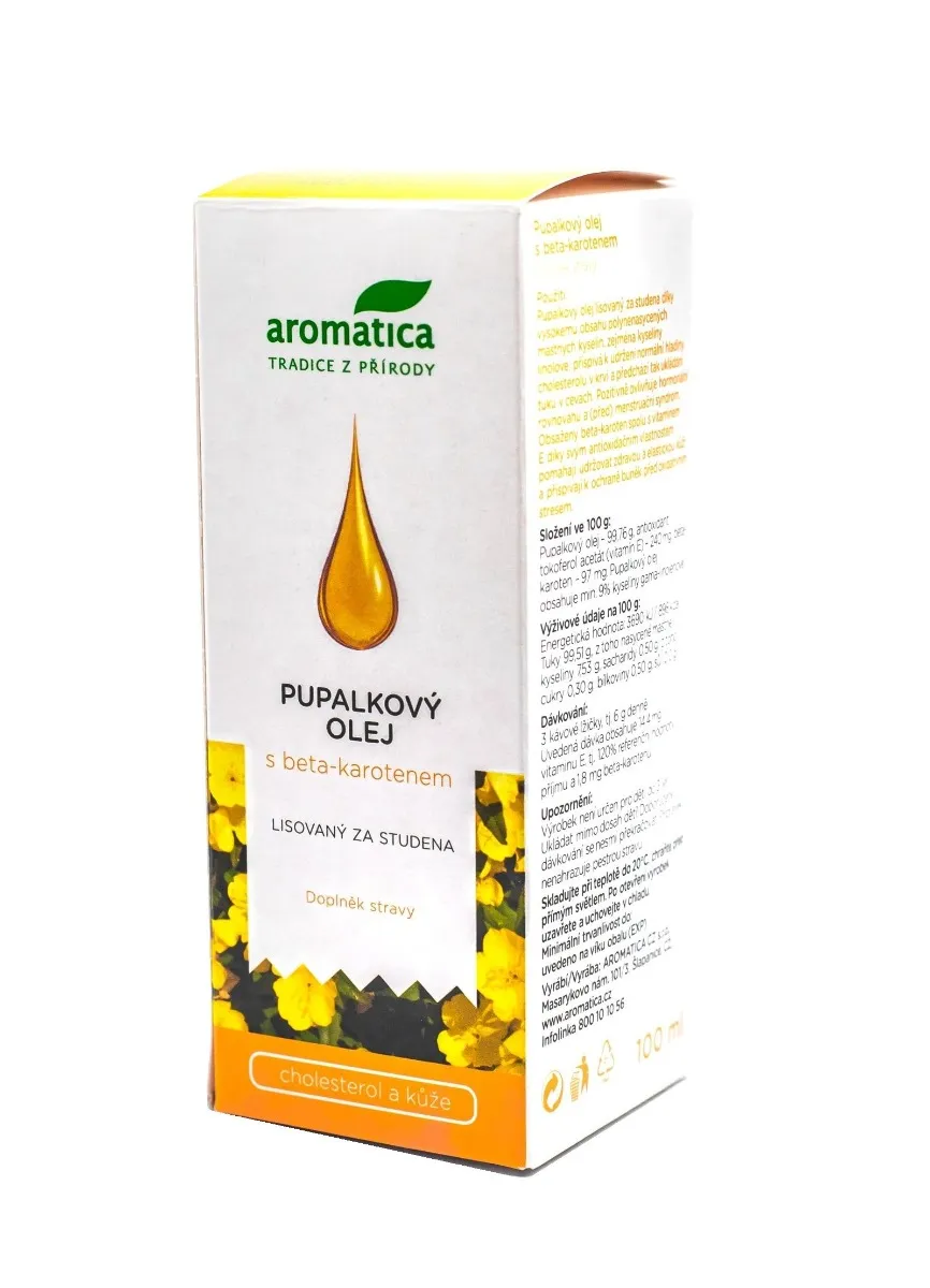 Aromatica Pupalkový olej s beta-karotenem a vitaminem E 50 ml