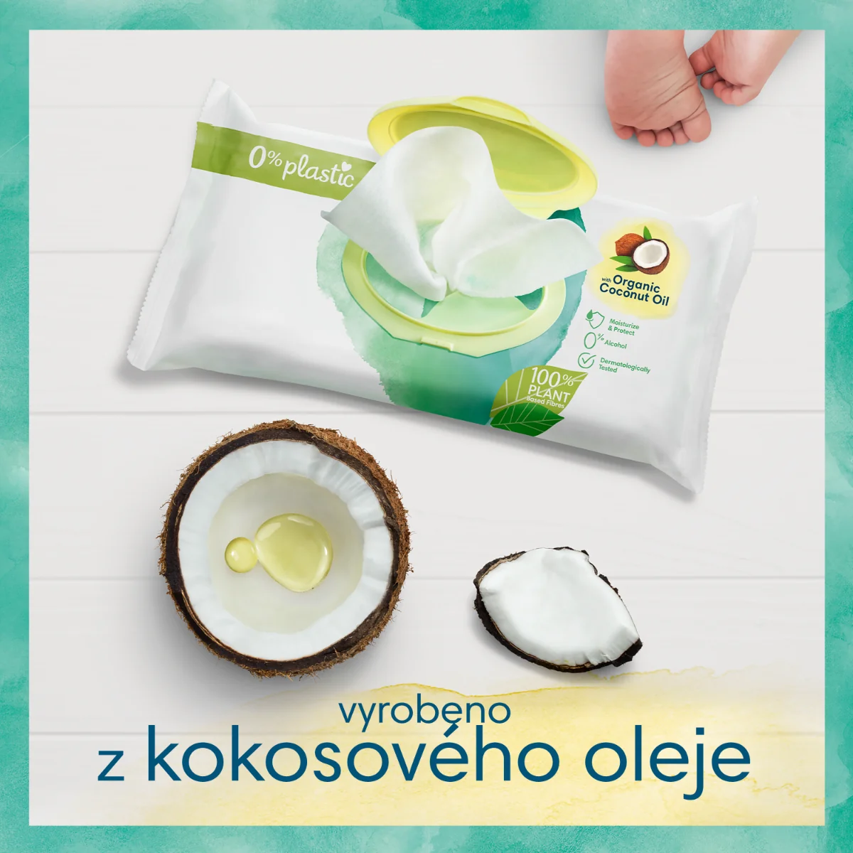 Pampers Harmonie Coco vlhčené ubrousky 9x44 ks
