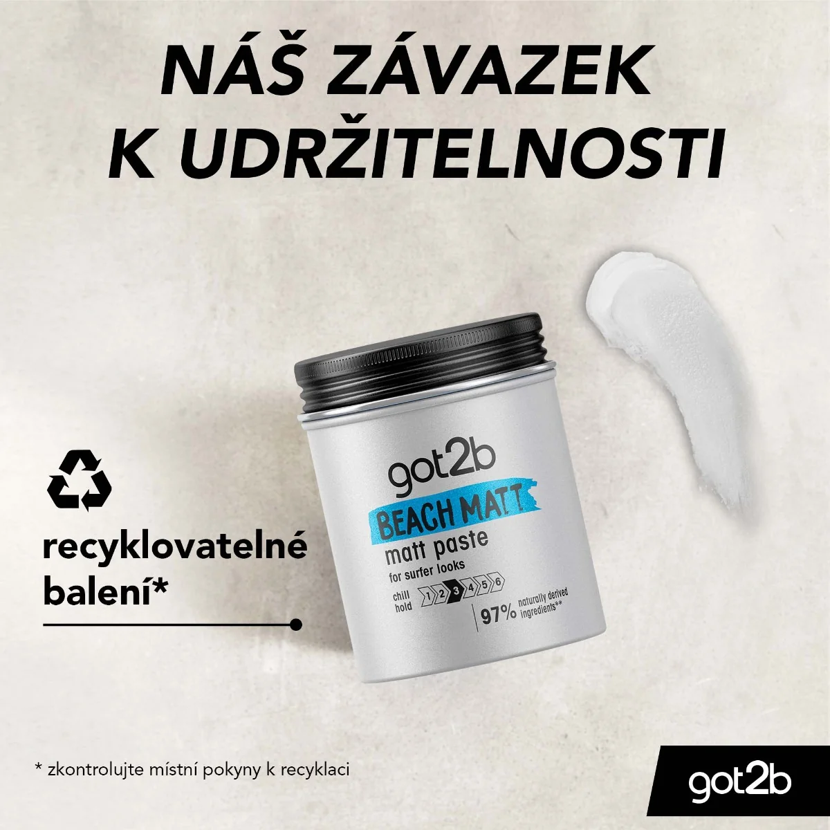 got2b Beach Boy matující pasta na vlasy 100 ml