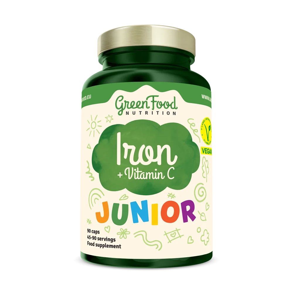 GreenFood Nutrition Junior Iron+Vitamin C 90 kapslí