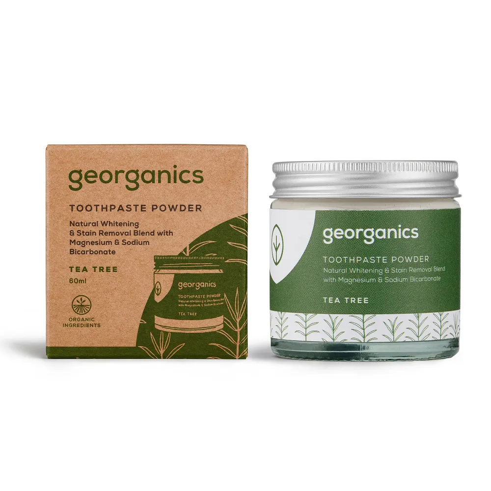 Georganics Tea Tree zubní prášek 60 ml