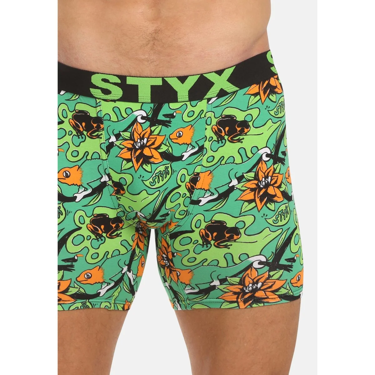 Styx Pánské boxerky long art sportovní guma tropic (UN1557) L