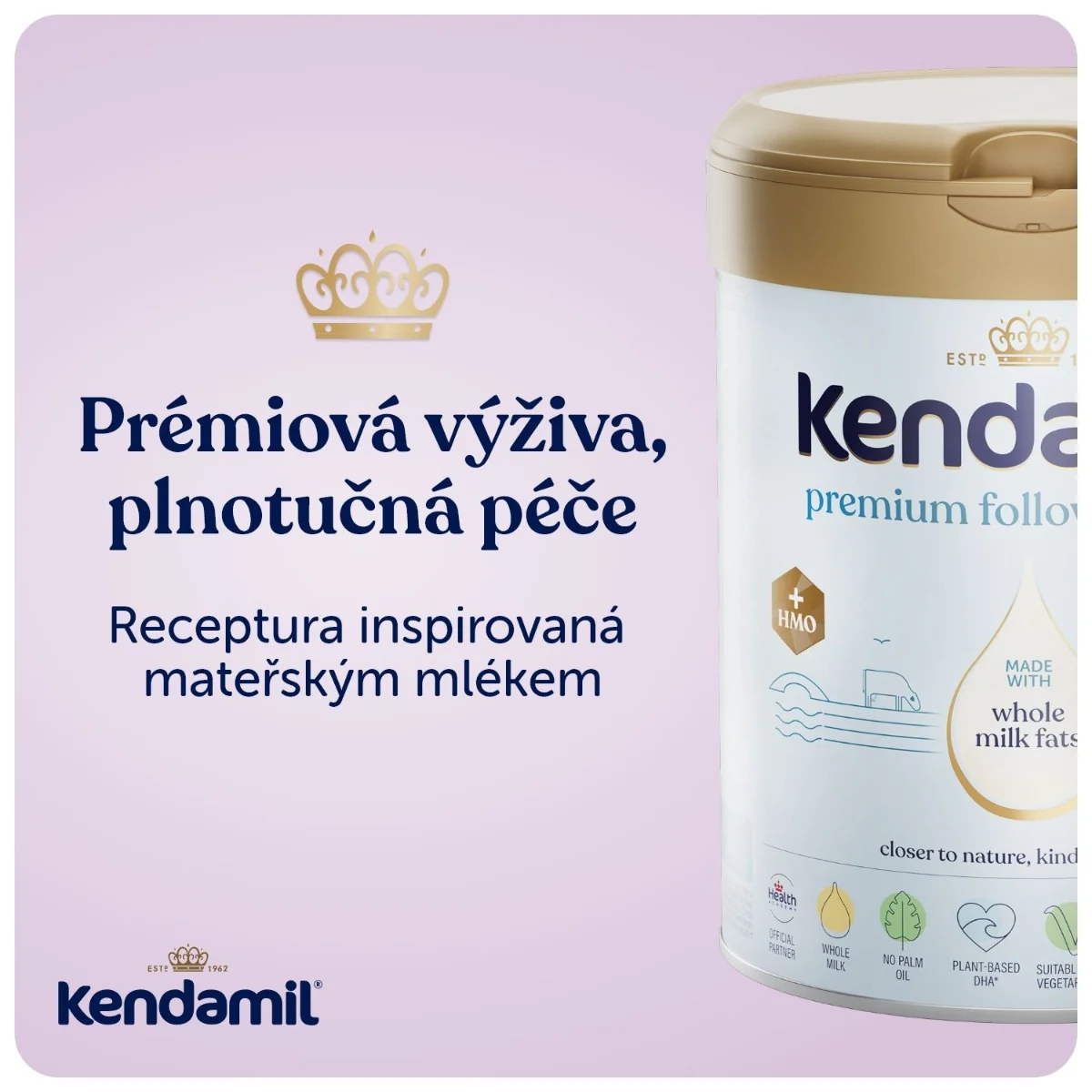 Kendamil 2 Premium Kojenecké pokračovací mléko HMO+ 800 g