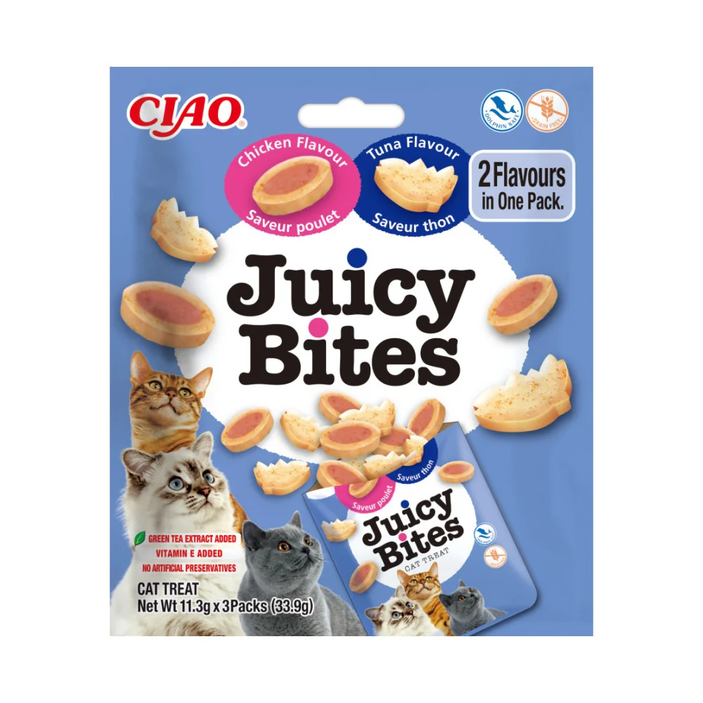 Inaba Juicy Bites cat snack kuře a tuňák 3x11,3 g