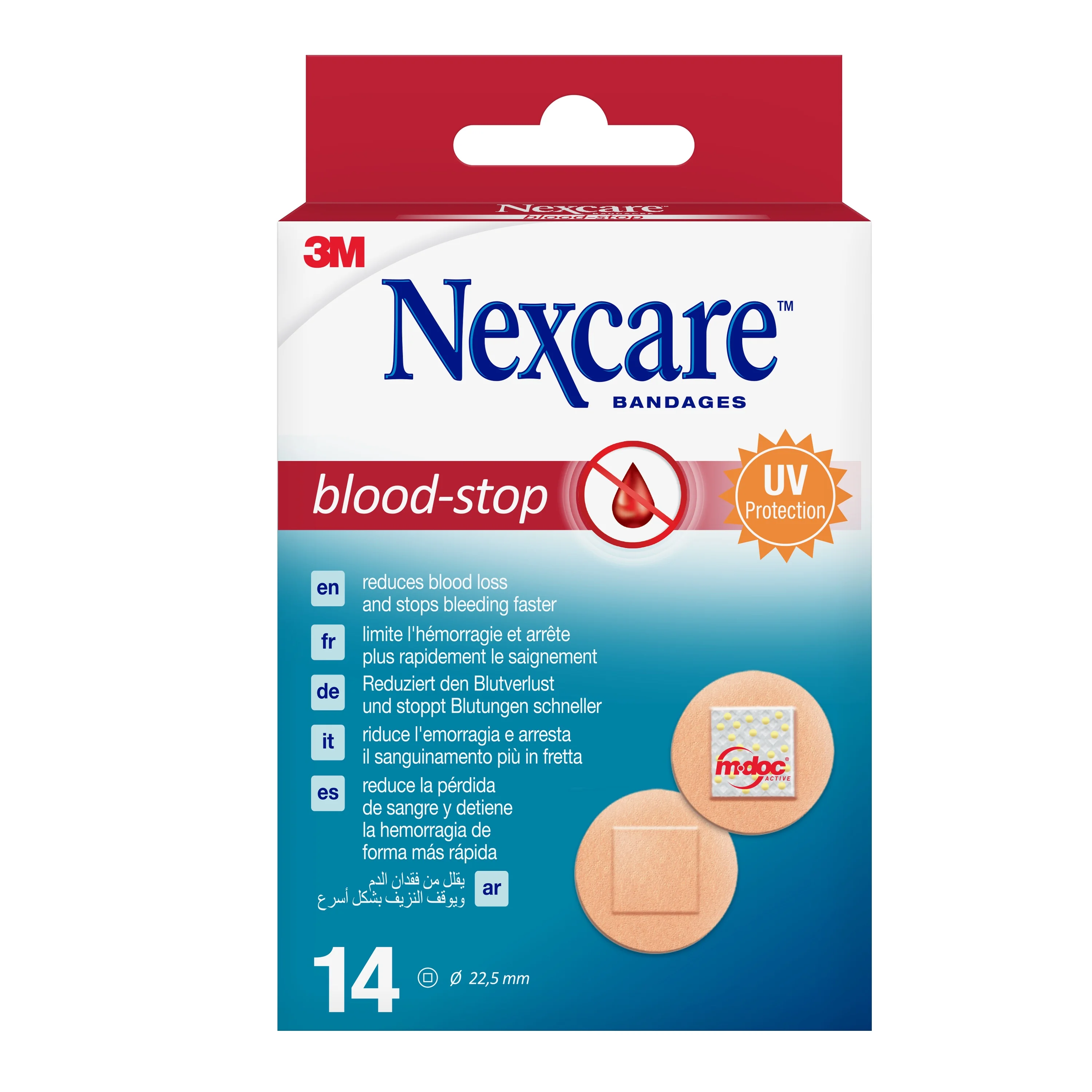 3M Nexcare Blood-Stop kulaté náplasti na zastavení krvácení 22,5 mm 14 ks