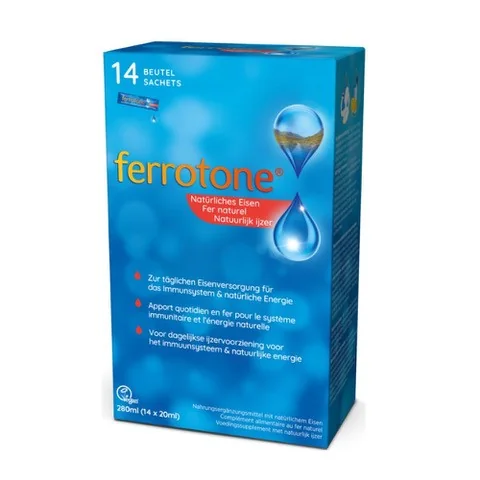 Ferrotone 100% přírodní zdroj železa sáčky 14x20 ml