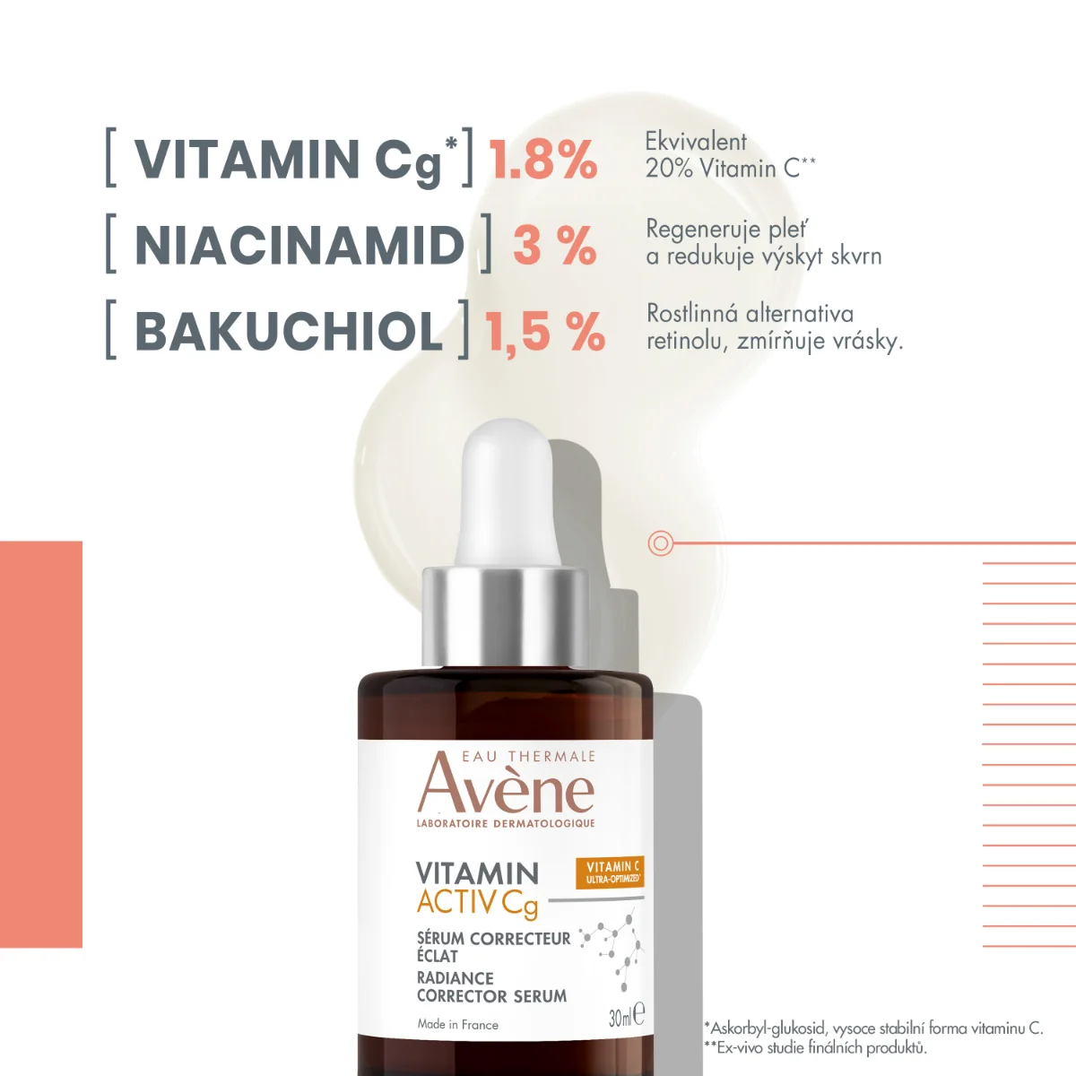 Avène Vitamin Activ Cg korekční rozjasňující sérum 30 ml