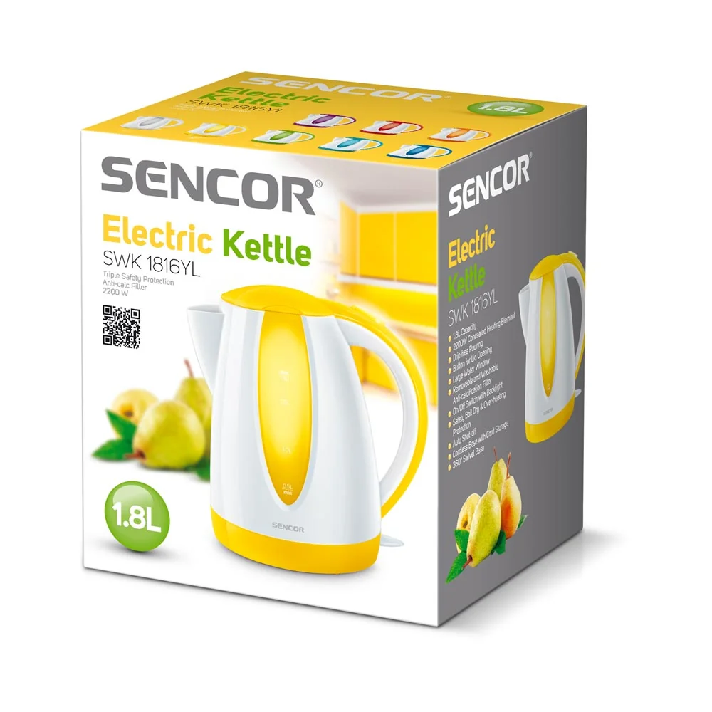 SENCOR SWK 1816YL rychlovarná konvice