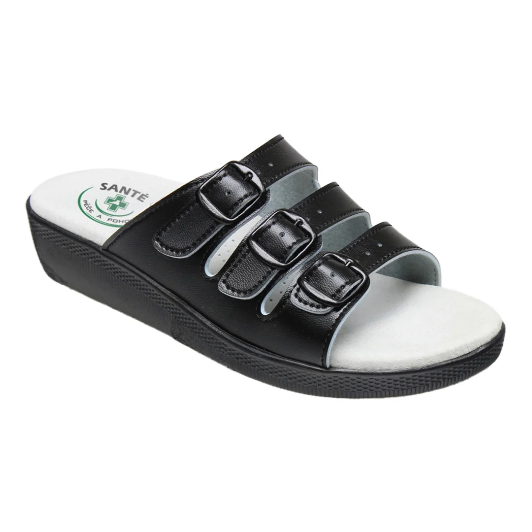 SANTÉ Dámské pantofle SI/03D3 ČERNÁ v.37