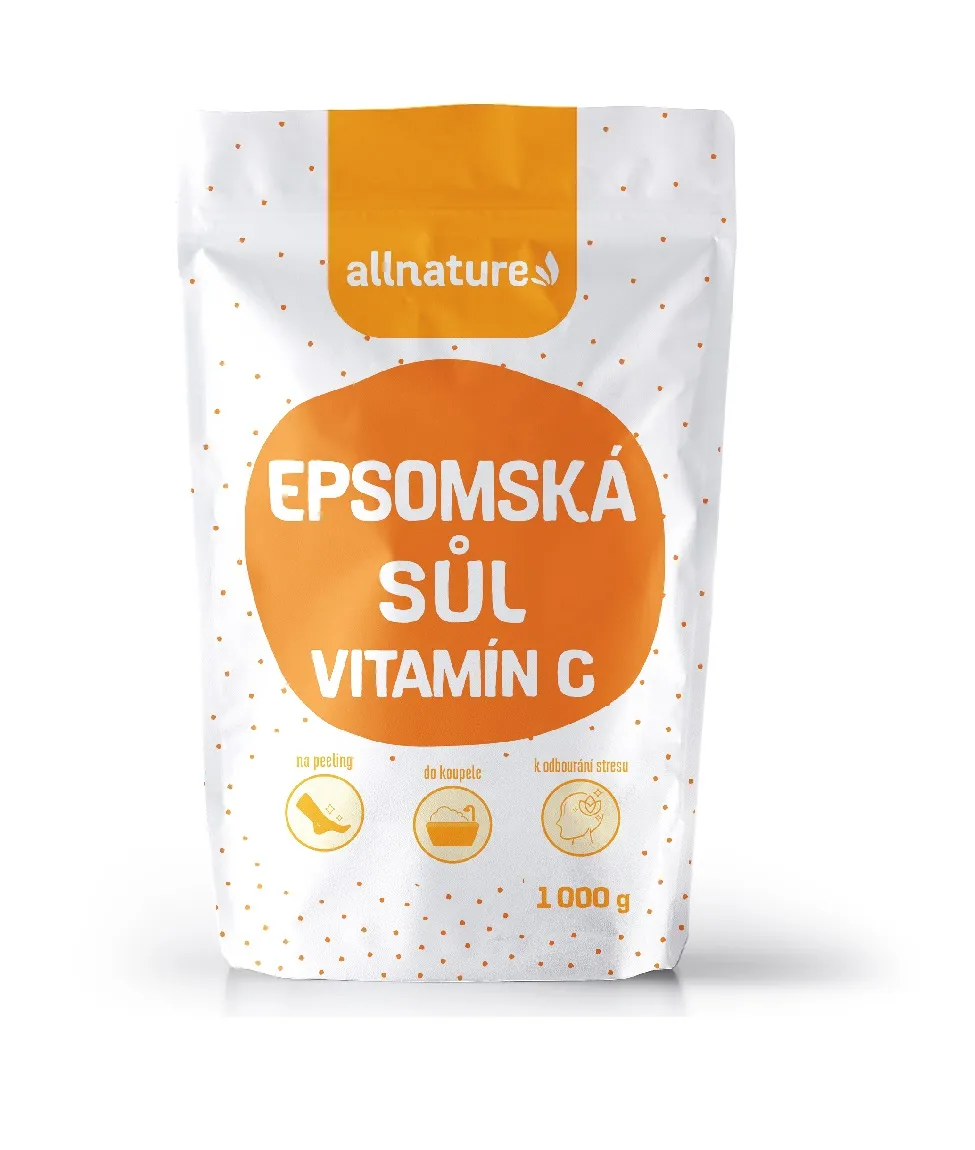 Allnature Epsomská sůl s vitamínem C 1000 g