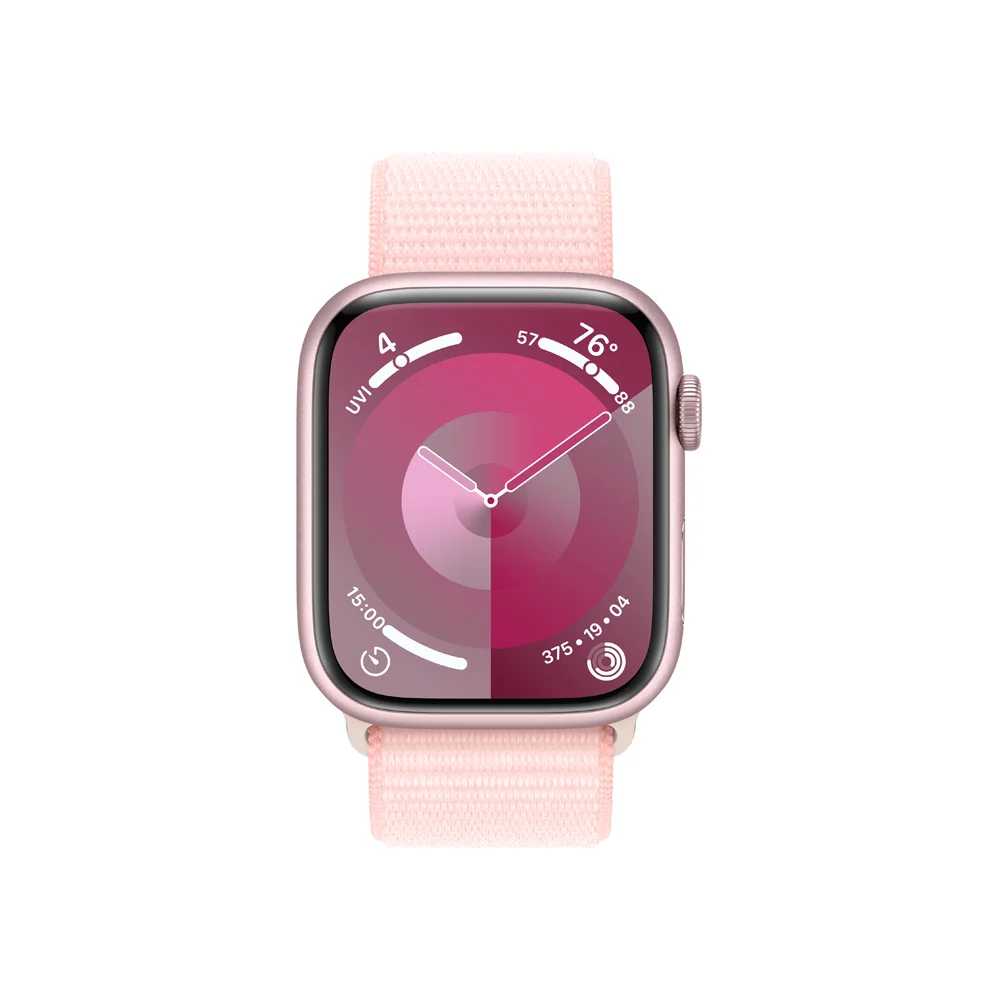 Apple Watch S9 45 mm sport loop smart hodinky Pink