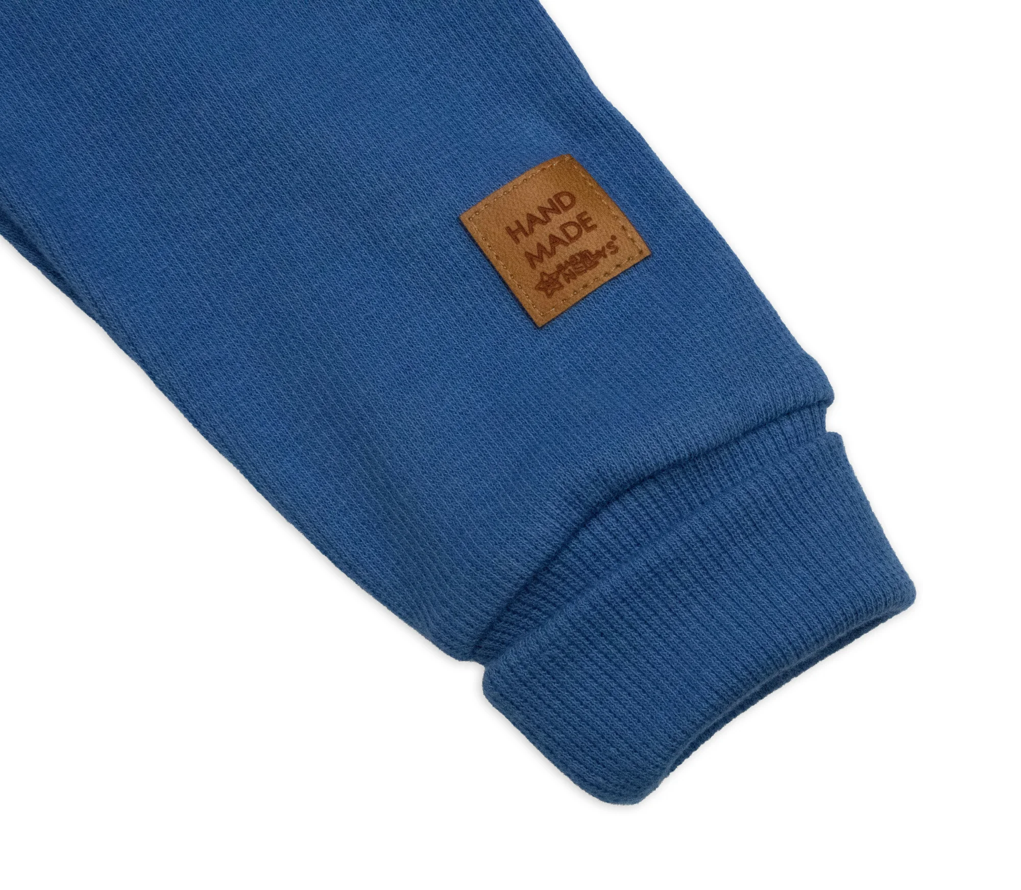 Baby Nellys Rostoucí legíny se šlemi, žebrované s širokým pásem - modré, 80/86