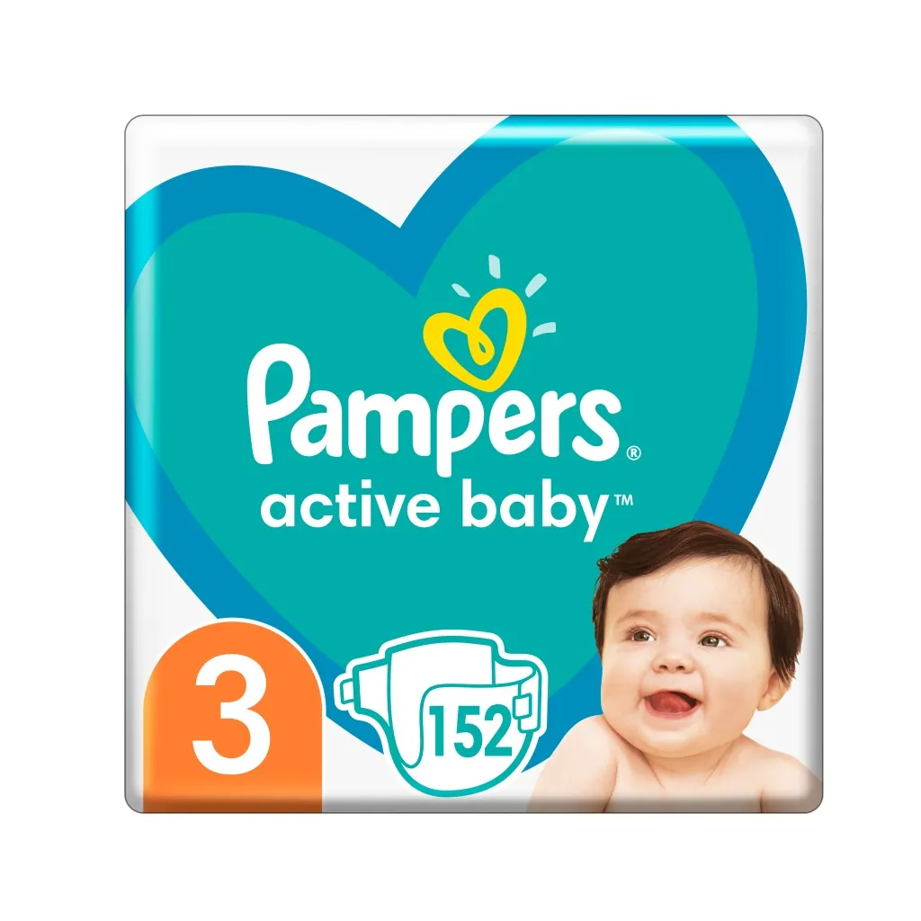 Pampers Active Baby vel. 3 6-10 kg dětské pleny 152 ks