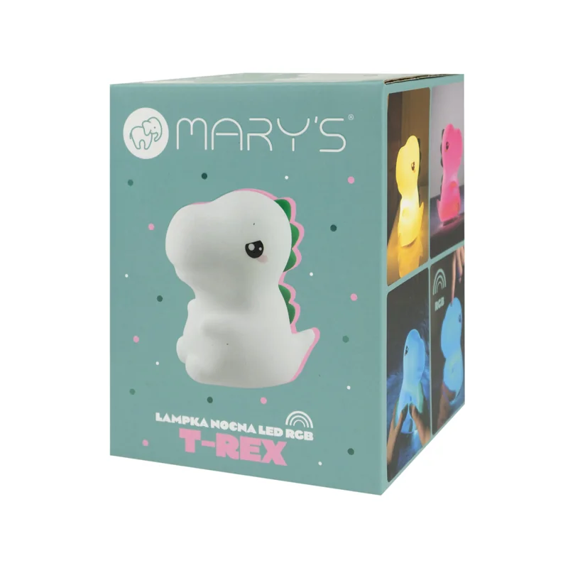 MARY’S LED silikonová noční lampička RGB - T-REX