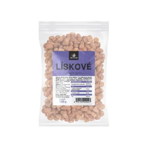 Allnature Lískové ořechy jádra 100 g